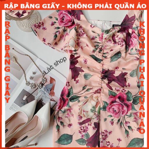 Rập giấy A0 mã 1058 - đầm cổ vuông - Hình ảnh 3