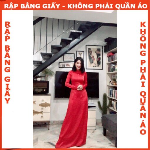 Rập giấy A0 áo dài truyền thống dây kéo sau mã AD30 - Hình ảnh 4