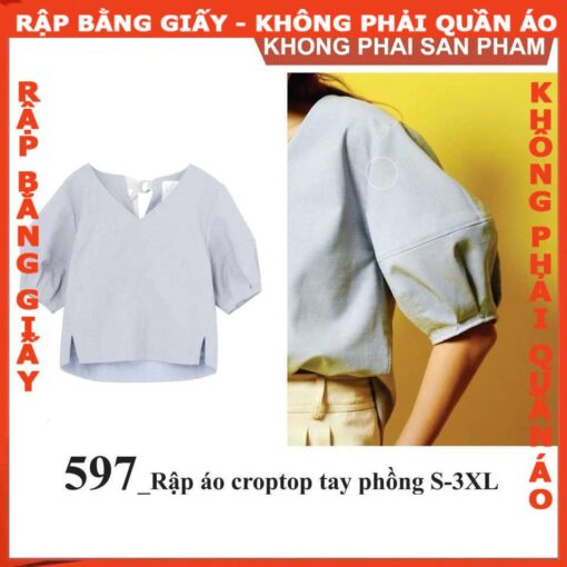 Rập áo lửng tay phồngRập  mã 597