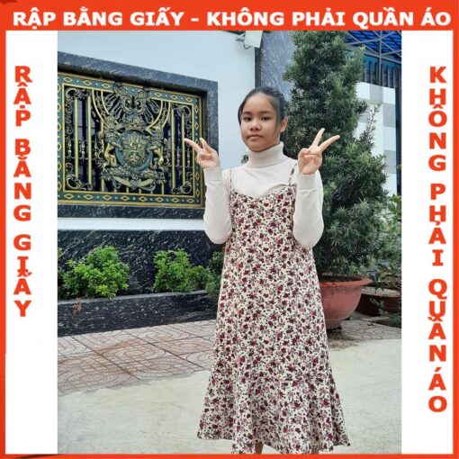 Rập giấy A0 set áo cổ lọ và đầm yếm 1149 - Hình ảnh 4