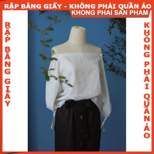Rập giấy A0 mã 994 - Rập áo trễ vai - Hình ảnh 5