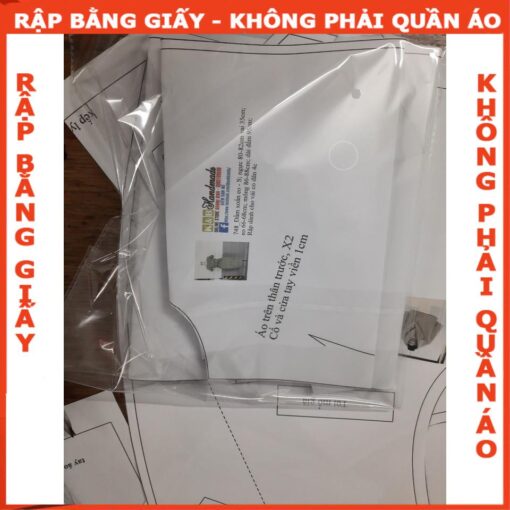 Rập giấy A0 mã 1608 - set váy và áo khoác ngoài - Hình ảnh 7
