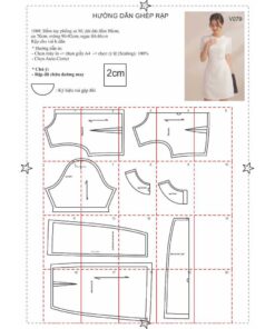 Alternative view of Rập giấy A0 mã 1069 - đầm dáng A