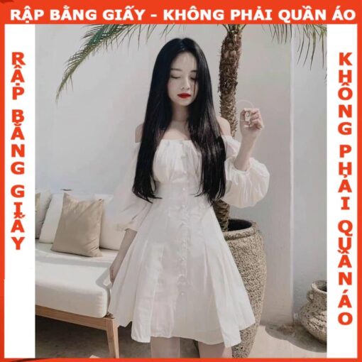 Rập giấy A0 đầm trẽ vai mã 1431 - đầm trễ vai