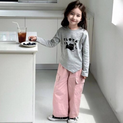 Rập giấy A0 mã R44 - bộ quần suông áo thun mẹ bé - Hình ảnh 3