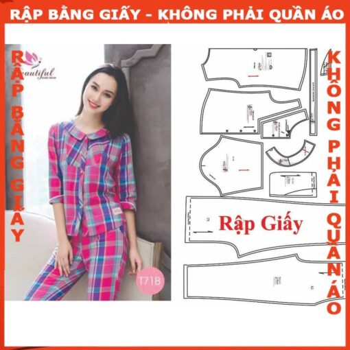 Rập giấy mã 575 - bộ quần dài tay lỡ