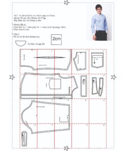 Alternative view of Rập giấy A0 mã B27 - áo sơm mi dài tay phom ôm