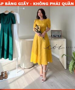 Rập giấy A0 mã 04 - đầm 7 mảnh tay phồng