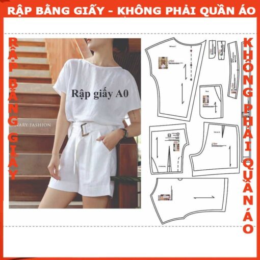 Rập set quần short và áo tay liền mã 1244