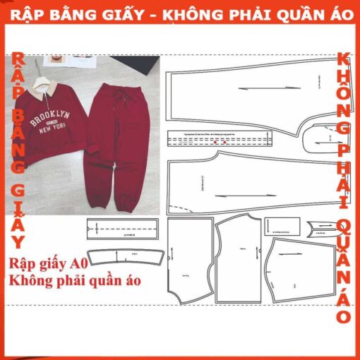 Rập giấy A0 bộ thu đông cổ bẻ mã 301