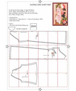 Alternative view of Rập giấy A0 áo dài tay loe người lớn mã  AD26