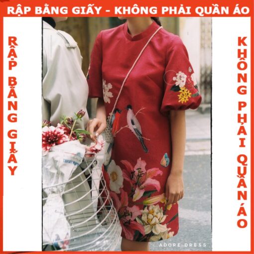 Rập giấy A0 mã 1150 - đầm tay lồng đèn cổ chân - Hình ảnh 4