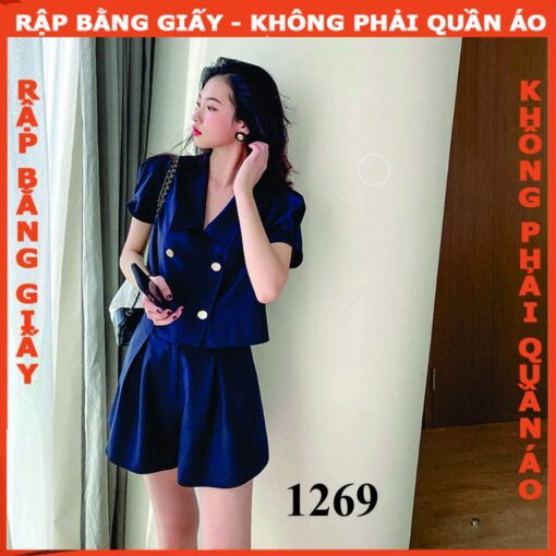 Rập set quần váy và áo cổ nhật mã 1269 - Hình ảnh 2