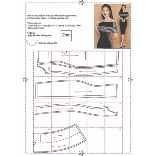 Rập đầm thun umi trễ vai - mã 1120 - Hình ảnh 4