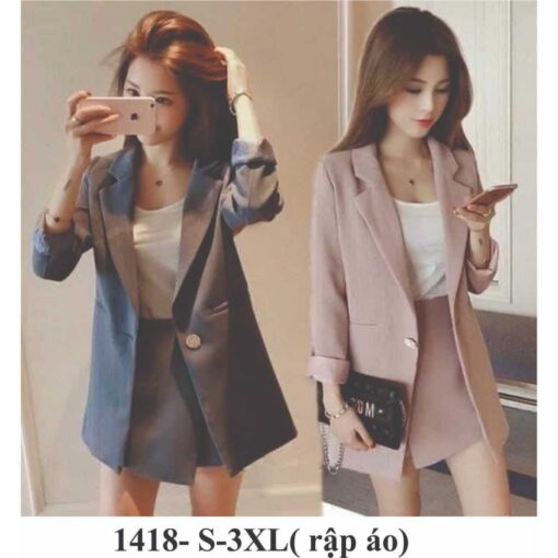 Rập giấy A0 mã 1418 - áo vest suông - Hình ảnh 3