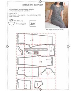 Alternative view of Rập giấy A0 mã 912 - bộ dài mặc nhà