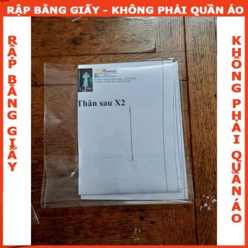 Rập giấy A0 bộ dài tay bé trai mã R154 - Hình ảnh 4