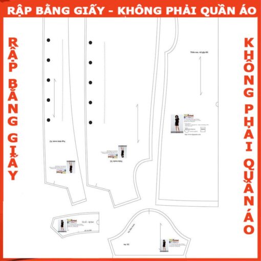 Rập giấy A0 đầm gỉa vest mã 971 - Hình ảnh 2