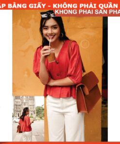 Rập giấy A0 áo cổ tim tay phồng xếp ly mã 653