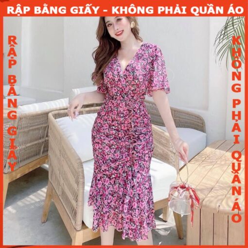 Rập  giấy A0 mã 1215 - đầm tay loe