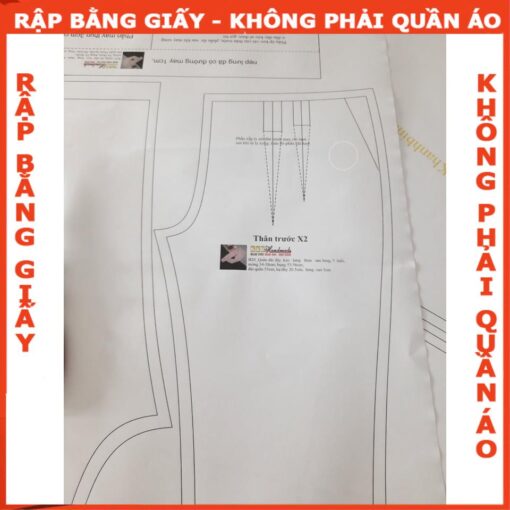 Rập Giấy mã B40 - quần học sinh - Hình ảnh 7