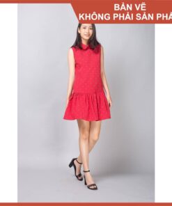 Alternative view of Rập giấy A0 470 - đầm sơ mi đuôi cá