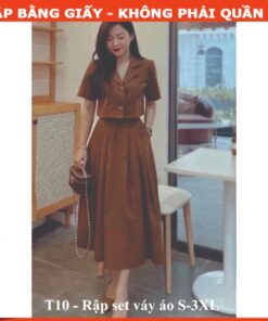 Rập giấy A0 mã T10 - set váy áo