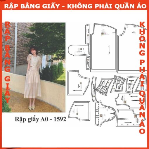 Rập giấy A0 mã 1592 - Rập bộ ống rộng