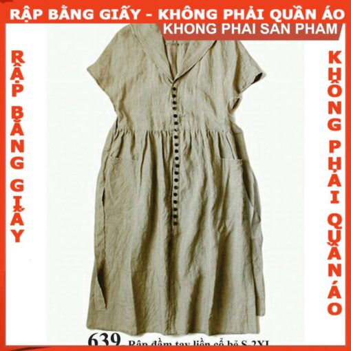Rập giấy A0 mã 639 - rập đầm nữ - Hình ảnh 3