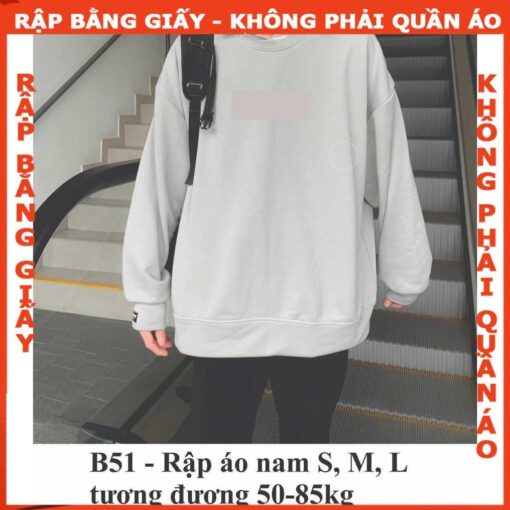 Rập giấy A0 áo sweater form unisex mã B51