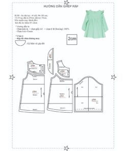 Alternative view of Rập giấy A0 đầm bé gái mã R188