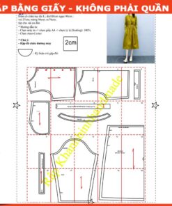 Alternative view of Rập giấy A0 đầm vàng cổ chân mã 1125