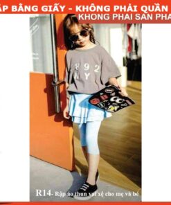 Rập giấy A0 áo thun bé gái mã R14