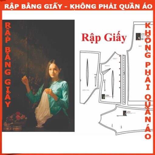 Rập giấy A0 bô bà ba cổ tròn mã AD35
