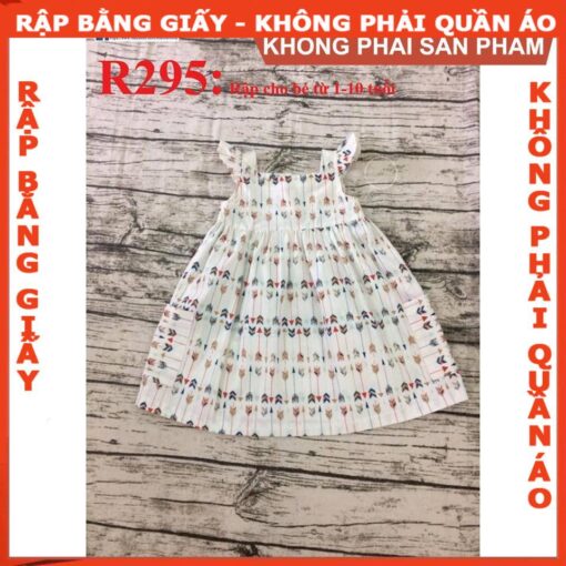 Rập giấy A0 đầm bé gái mã R295