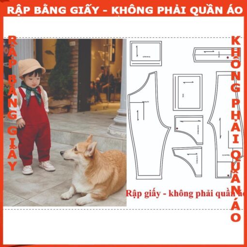 Rập giấy A0 yếm bé gái mã  R448