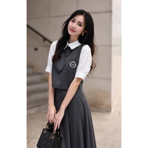 Rập giấy A0 set váy áo công sở mã 389 - Hình ảnh 5