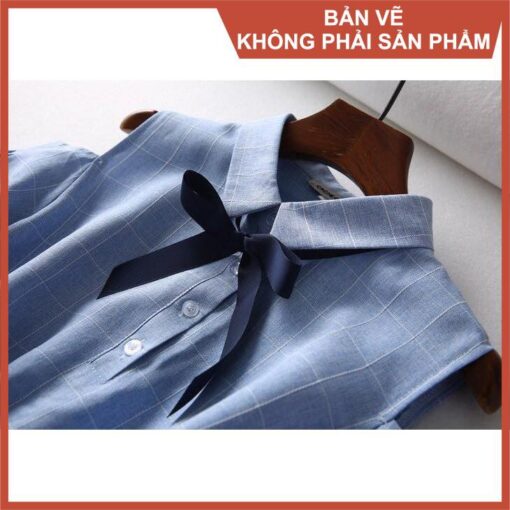 Rập giấy A0 mã 618  - đầm sơ mi khoét vai - Hình ảnh 5