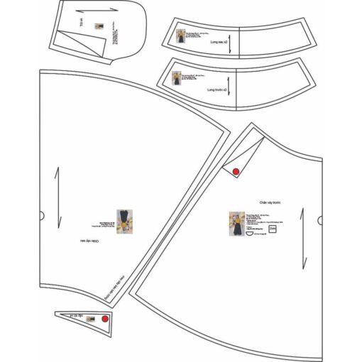Rập giấy A0 mã T08 -rập chân váy - Hình ảnh 2