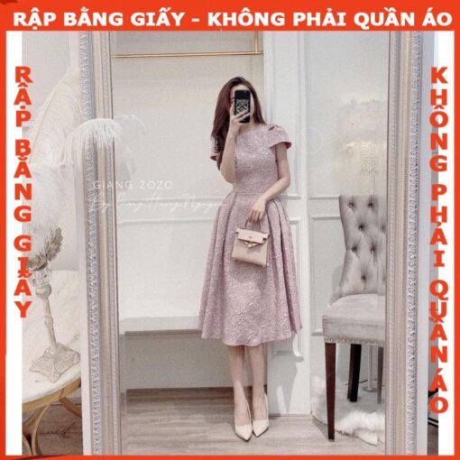 Rập giấy A0 mã  1214 - đầm xếp ly