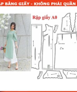 Rập giấy A0 bộ áo dài tay phồng mã AD09