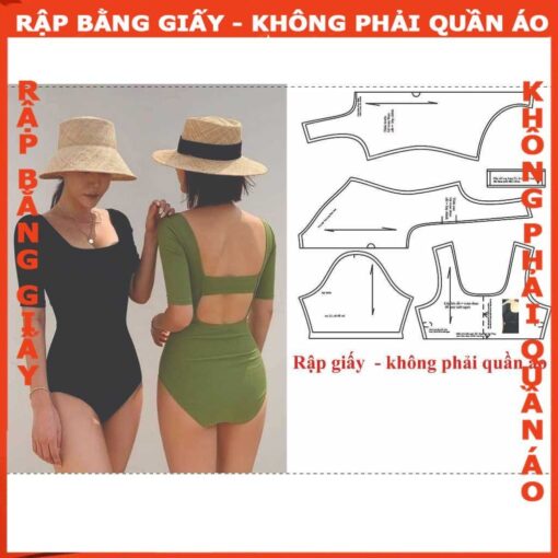 Rập giấy A0 mã 275 (áo tắm 1 mảnh)