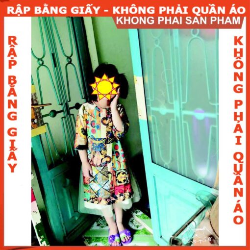 Rập giấy A0 áo dài cách tân cho bé mã AD02 - Hình ảnh 3