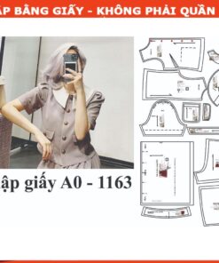 Rập giấy A0 set áo và chân váy mã 1163