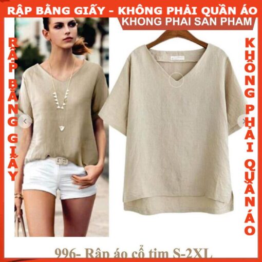 Rập giấy A0 mã 996 - rập áo cổ tim