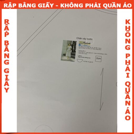 Rập giấy A0 đầm nữ  mã 100 - Hình ảnh 6
