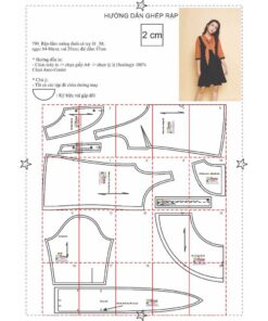 Alternative view of Rập giấy A0 mã 790 - đầm đuôi cá