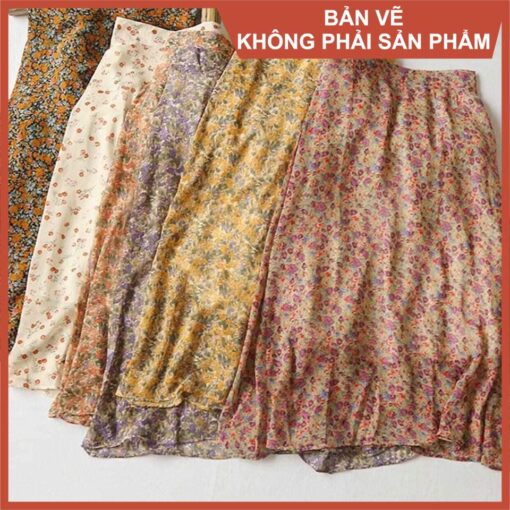 Rập  mã 960 - chân váy midi sau thun - Hình ảnh 2