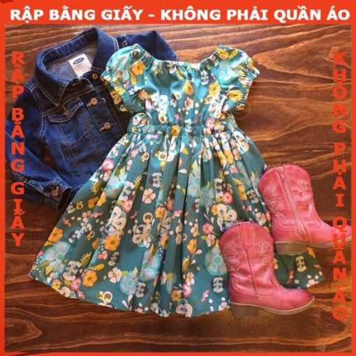 Rập giấy A0 mã R351 - rập đầm bé gái
