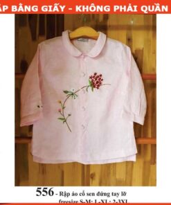Rập giấy A0 mã 556 - áo sơ mi tay lỡ